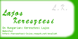 lajos keresztesi business card